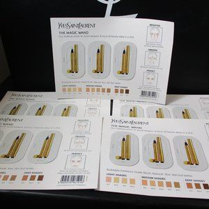 YSL YVES SAINT LAURENT THE MAGIC WAND SAMPLE CARD LOT OF 5 NEW